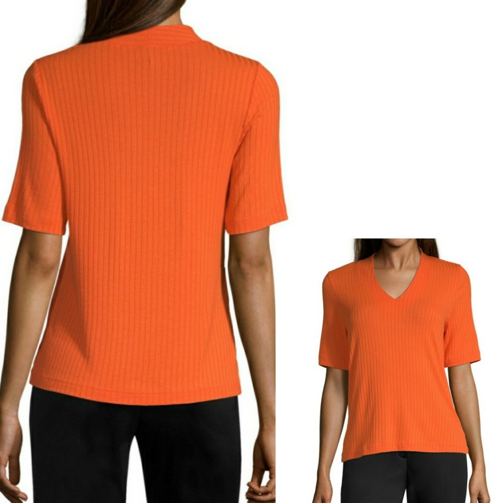 🆕️➕ Worthington 💜 Ribbed Top - Picture 2 of 4